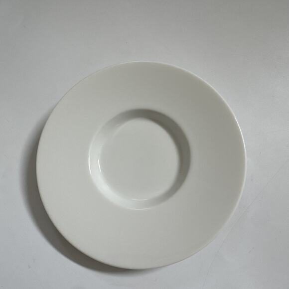 Lot of 5 Pottery Barn PB Modern Great White Saucers Only Espresso 6.25" JAPAN - Picture 5 of 8